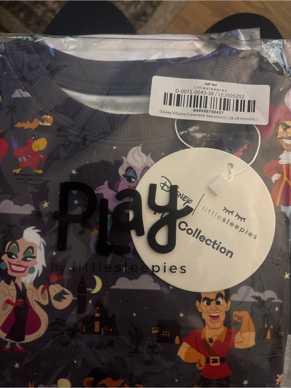 Little Sleepies Disney Villains Graphic Crewneck Sweatshirt